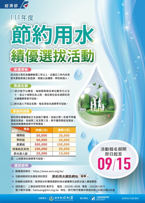 節約用水績優選拔海報圖片